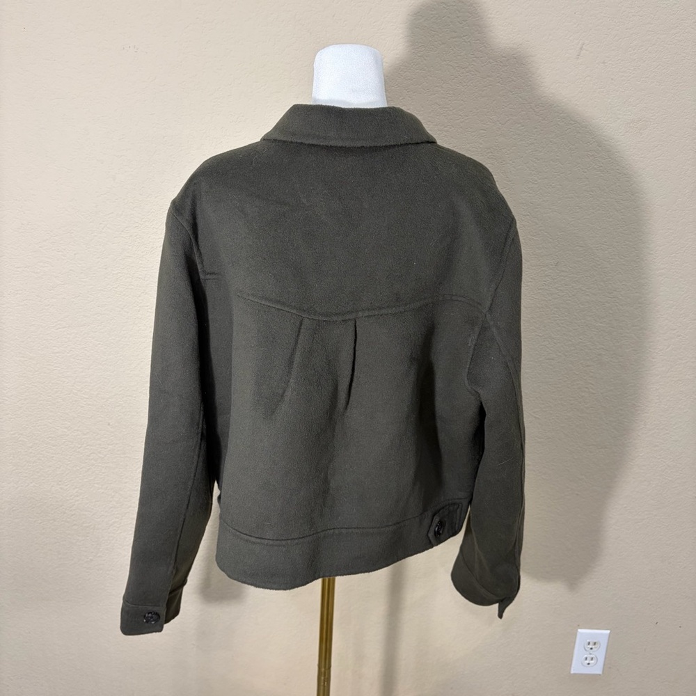 Rails Women’s Easton Wool Blend Olive Cropped Shacket Sz XL Casual Preppy Party - Picture 6 of 13